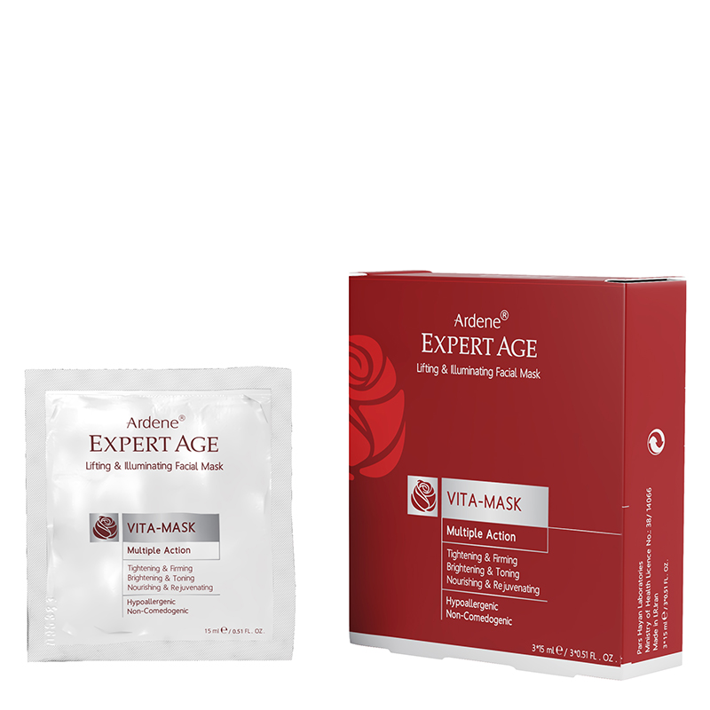 ماسک سفت و شفاف کننده پوست صورت و گردن آردن مدل Expert Age