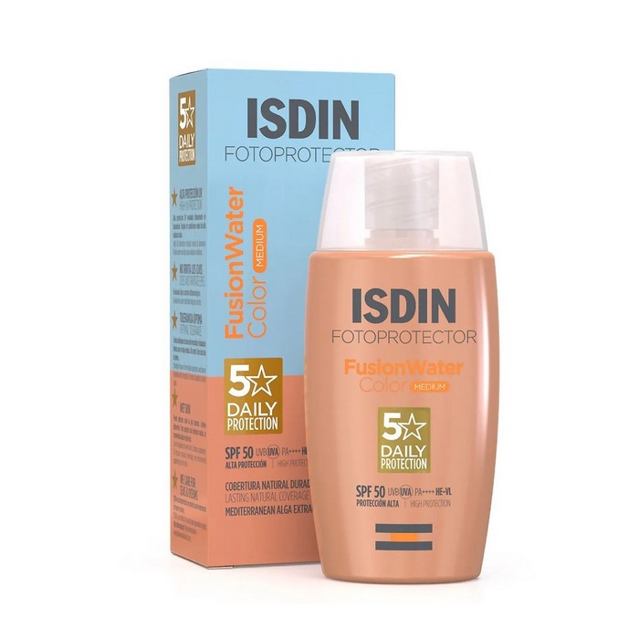 ضد آفتاب رنگی فیوژن واتر ایزدین رنگ مدیوم SPF50