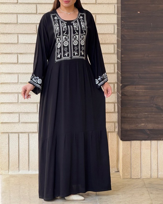 پیراهن مشکی محرمی نخی