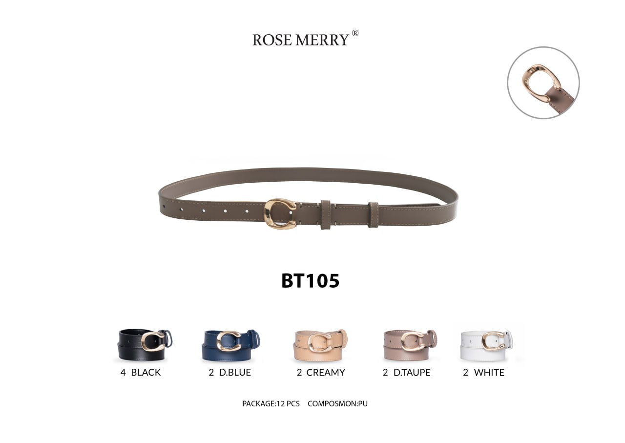 کمربند زنانه رزمری مدل Rose Merry BT105