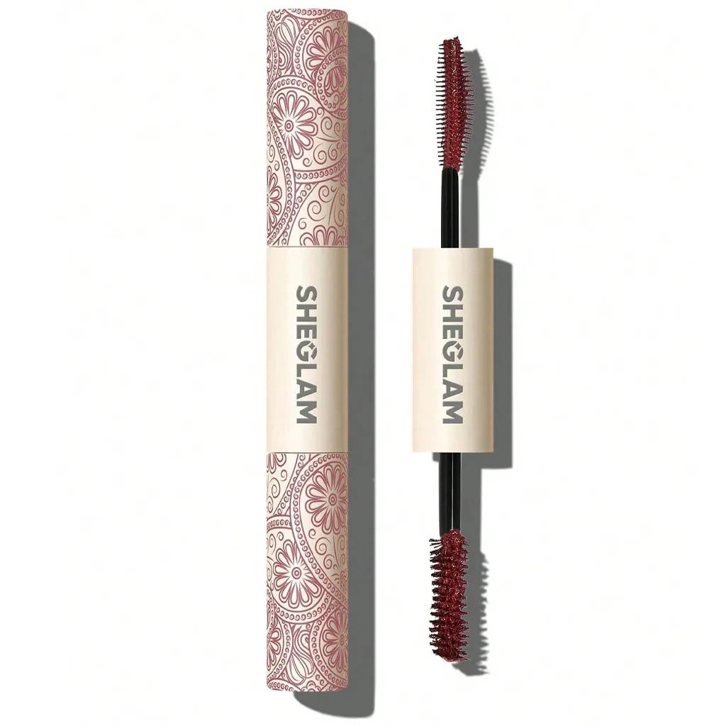 ریمل دو سر بلند کننده و حجم دهنده زرشکی ضدآب شیگلم مدل Waterproof Burgundy